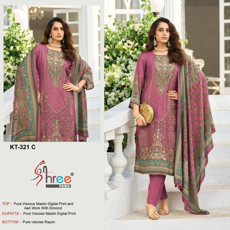 Shree fabs KT - 321 Wholesale dress materials market